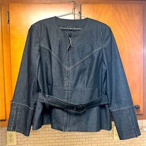 VESTI denim jacket, belted, lined Size 16